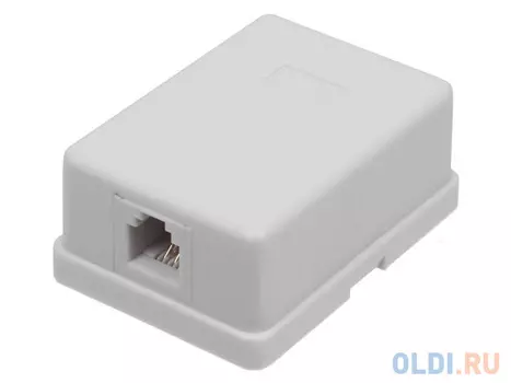 Розетка Lanmaster телефонная настенная 1 порт 6P4C винтовая белый TWT-SS1-12-WH