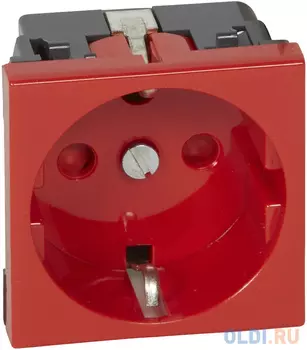 Розетка Legrand Mosaic 16 А красный 77214