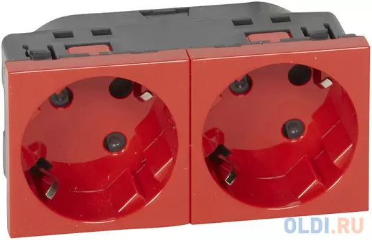 Розетка Legrand Mosaic 16 А красный 77281