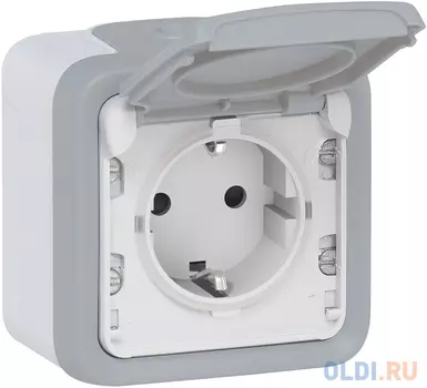Розетка Legrand Plexo 16 А серый 69733