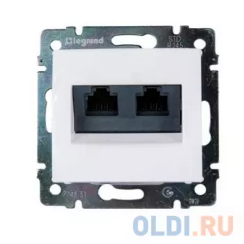 Розетка Legrand Valena для 2xRJ45 кат.5е белая 774231