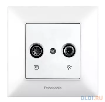 Розетка телевизионная Panasonic Arkedia Slim (WNTC04612WH-RU) скрыт. IP20 белый (упак.:1шт)