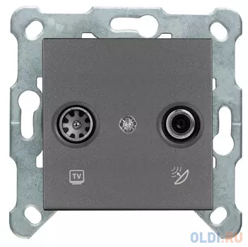 Розетка телевизионная Panasonic Karre Plus & Arkedia Slim (WKTT04612DG-RU) скрыт. IP20 дымчатый (упак.:1шт)