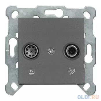 Розетка телевизионная Panasonic Karre Plus & Arkedia Slim (WKTT04632DG-RU) скрыт. IP20 дымчатый (упак.:1шт)