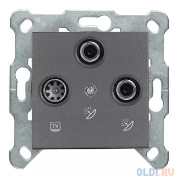 Розетка телевизионная Panasonic Karre Plus & Arkedia Slim (WKTT04662DG-RU) скрыт. IP20 дымчатый (упак.:1шт)