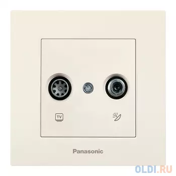 Розетка телевизионная Panasonic Karre Plus (WKTC04612BG-RU) скрыт. IP20 бежевый (упак.:1шт)
