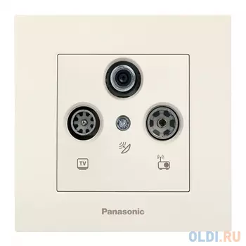 Розетка телевизионная Panasonic Karre Plus (WKTC04632BG-RU) скрыт. IP20 бежевый (упак.:1шт)