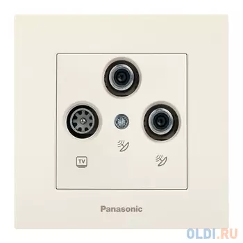 Розетка телевизионная Panasonic Karre Plus (WKTC04662BG-RU) скрыт. IP20 бежевый (упак.:1шт)