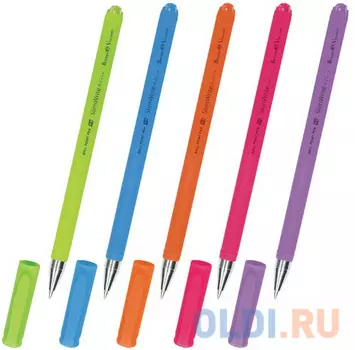 Ручка гелевая BRUNO VISCONTI SimpleWrite Special, корпус ассорти, узел 0,5 мм, линия 0,3 мм, синяя, 20-0069