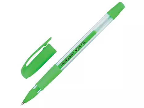 Ручка гелевая PENSAN "Neon Gel", узел 1 мм, линия 0,5 мм, дисплей, неон, ассорти
