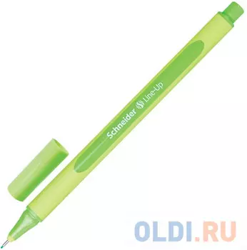Ручка капиллярная SCHNEIDER (Германия) "Line-Up", НЕОНОВО-ЗЕЛЕНАЯ, трехгранная, линия письма 0,4 мм, 191063