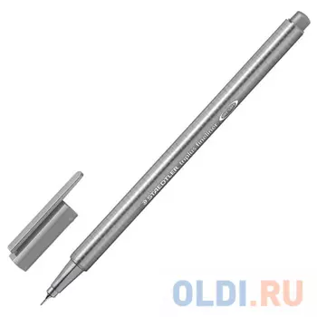 Ручка капиллярная STAEDTLER "Triplus Fineliner", СЕРАЯ, трехгранная, линия письма 0,3 мм, 334-8