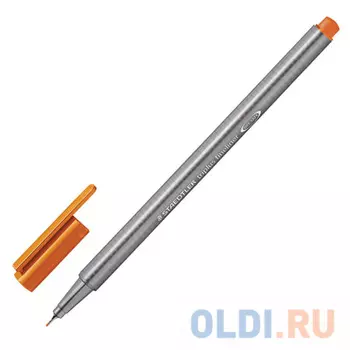 Ручка капиллярная STAEDTLER "Triplus Fineliner", СВЕТЛО-КОРИЧНЕВАЯ, трехгранная, линия письма 0,3 мм, 334-7