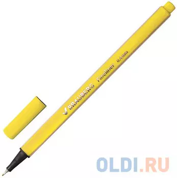 Ручка капилярный BRAUBERG "Aero" желтый 0.4 мм