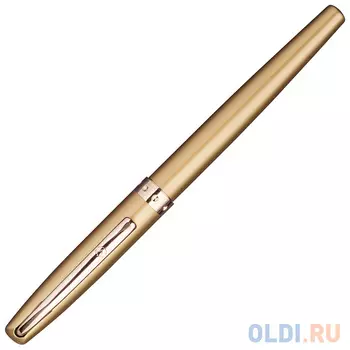 Ручка перьевая DORATO doro, матовый лак золотого цвета, позолоченные детали, синие чернила, M