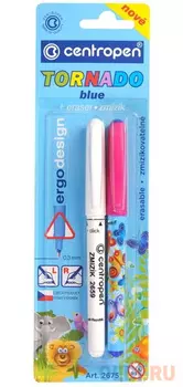Ручка-роллер Centropen Tornado синий 0.3 мм + поглотитель 2675/B SET