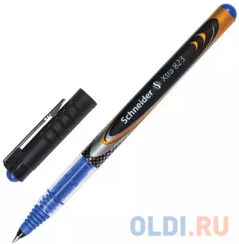 Ручка-роллер SCHNEIDER (Германия) "Xtra 823", СИНЯЯ, корпус с печатью, узел 0,5 мм, линия письма 0,3 мм, 8233