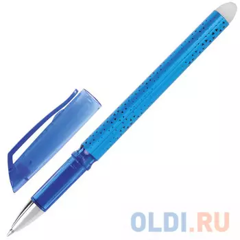 Ручка с гелевыми стираемыми чернилами гелевая STAFF стираемая синий 0.35 мм