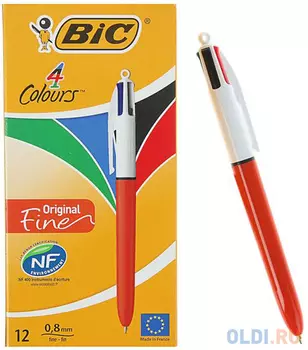 Ручка шариковая автоматическая BIC "4 Colours" 4 шт ассорти 0.3 мм