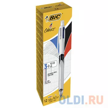 Ручка шариковая автоматическая BIC 4Colours 3+1HB ассорти 0.32 мм