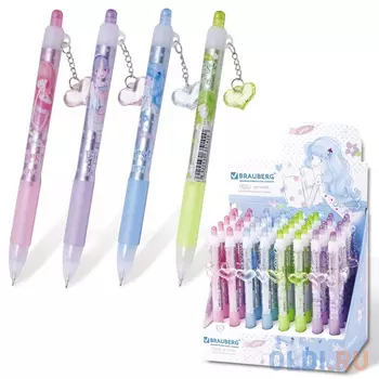 Ручка шариковая автоматическая BRAUBERG 141285 синий 0.3 мм