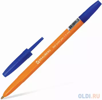 Ручка шариковая BRAUBERG Carina Orange синий