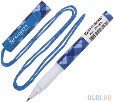 Ручка шариковая BRAUBERG "Орнамент" на шнурке 141465 синий 0.35 мм