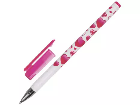 Ручка шариковая BRAUBERG Сердечки синий