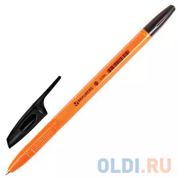 Ручка шариковая BRAUBERG "X-333 Orange" черный 0.1 мм