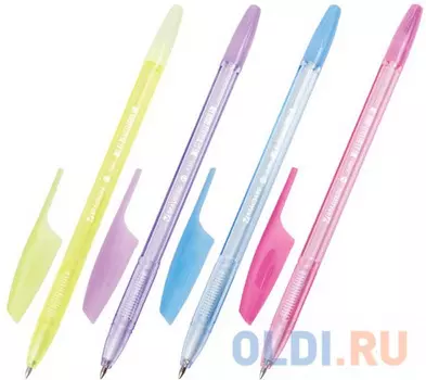 Ручка шариковая BRAUBERG X-333 PASTEL, СИНЯЯ, корпус тонирован. ассорти, 0,7мм, линия 0,35мм, BP155