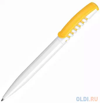 Ручка шариковая LOOP BASIC, белый корпус/желтый клип 2303/Ж