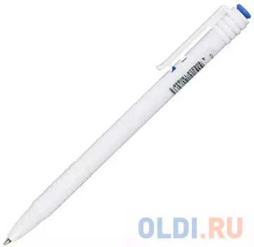 Ручка шариковая масляная автоматическая BRAUBERG White 142713 синий 0.7 мм