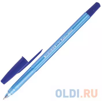 Ручка шариковая масляная BRAUBERG "Assistant", корпус тонированный, 0,7 мм, линия 0,35 мм, синяя, 142484