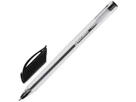 Ручка шариковая масляная BRAUBERG Extra Glide черная, трехгранная, узел 1 мм, линия письма 0,5 мм