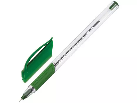 Ручка шариковая масляная BRAUBERG "Extra Glide GT", зеленая, трехгранная, узел 0,7 мм, линия письма