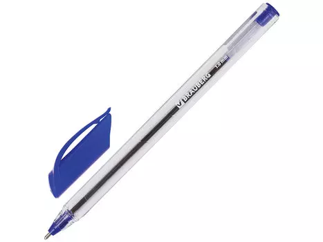 Ручка шариковая масляная BRAUBERG Extra Glide синяя, трехгранная, узел 1 мм, линия письма 0,5 мм