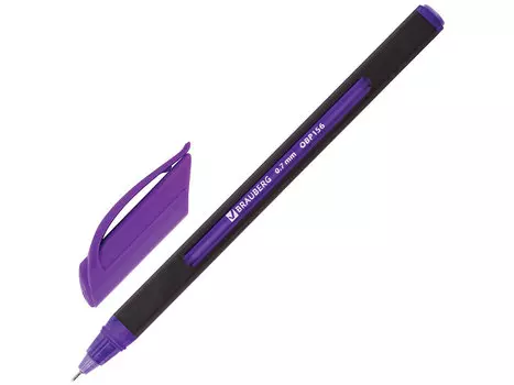 Ручка шариковая масляная BRAUBERG "Extra Glide Soft Color", синяя, узел 0,7 мм, линия письма 0,35 мм