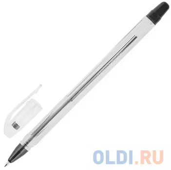 Ручка шариковая масляная CROWN "Oil Jell", ЧЕРНАЯ, узел 0,7 мм, линия письма 0,5 мм, OJ-500B