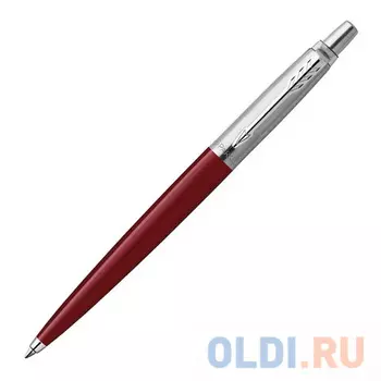 Ручка шариковая PARKER "Jotter Plastic CT", корпус красный, детали из нержавеющей стали, синяя, R0033330
