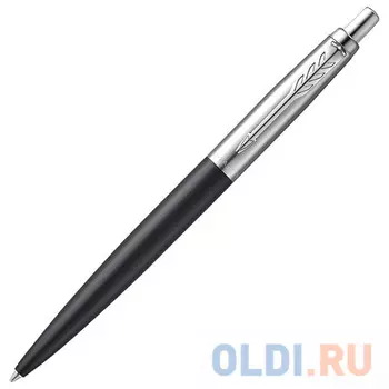 Ручка шариковая PARKER "Jotter XL", УТОЛЩЕННЫЙ корпус, черный матовый лак, детали из нержавеющей стали, синяя, 2068358