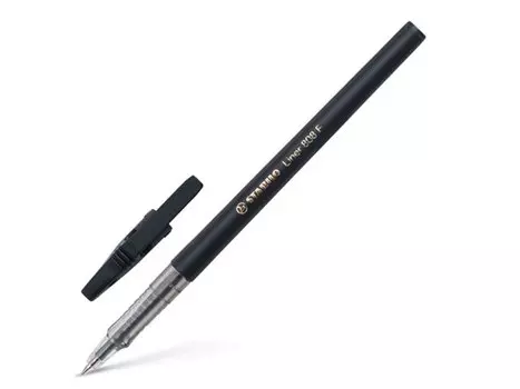 Ручка шариковая STABILO "Liner", корпус черный, узел 0,7 мм, линия 0,3 мм, черная