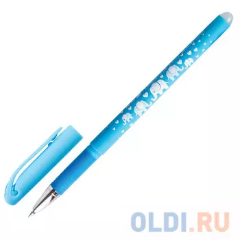 Ручка стираемая гелевая BRUNO VISCONTI, "Слоники", корпус ассорти, узел 0,5 мм, линия 0,4 мм, синяя, 20-0201