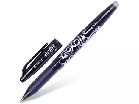 Ручка стираемая гелевая PILOT "Frixion", корпус черный, узел 0,7 мм, линия 0,35 мм, черная