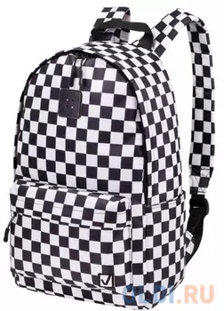 Рюкзак BRAUBERG POSITIVE универсальный, потайной карман, "Black and White", 42х28х14 см, 270777