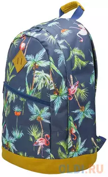 Рюкзак ручка для переноски Action! Пальмы, Фламинго 21 л темно-синий AB11151