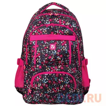 Рюкзак ручка для переноски BRAUBERG Цветы 26 л мультиколор