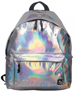 Рюкзак ручка для переноски BRAUBERG Рюкзак BRAUBERG универсальный "Винтаж" 20 л серебристый