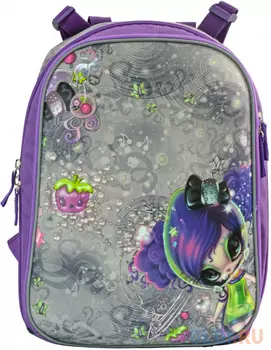 Рюкзак с анатомической спинкой Action! Novi Stars серый фиолетовый NS-ASB4614/1 NS-ASB4614/1