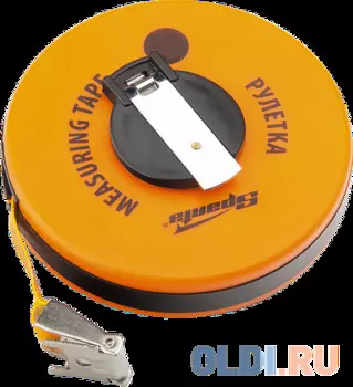 Рулетка геодезическая, 20 м х 12,5 мм, лента ПВХ, закрытый круглый корпус// Sparta