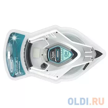 Рулетка геодезическая 50 м х 13 мм, откр. корп., металл. лента, нейлон// Gross